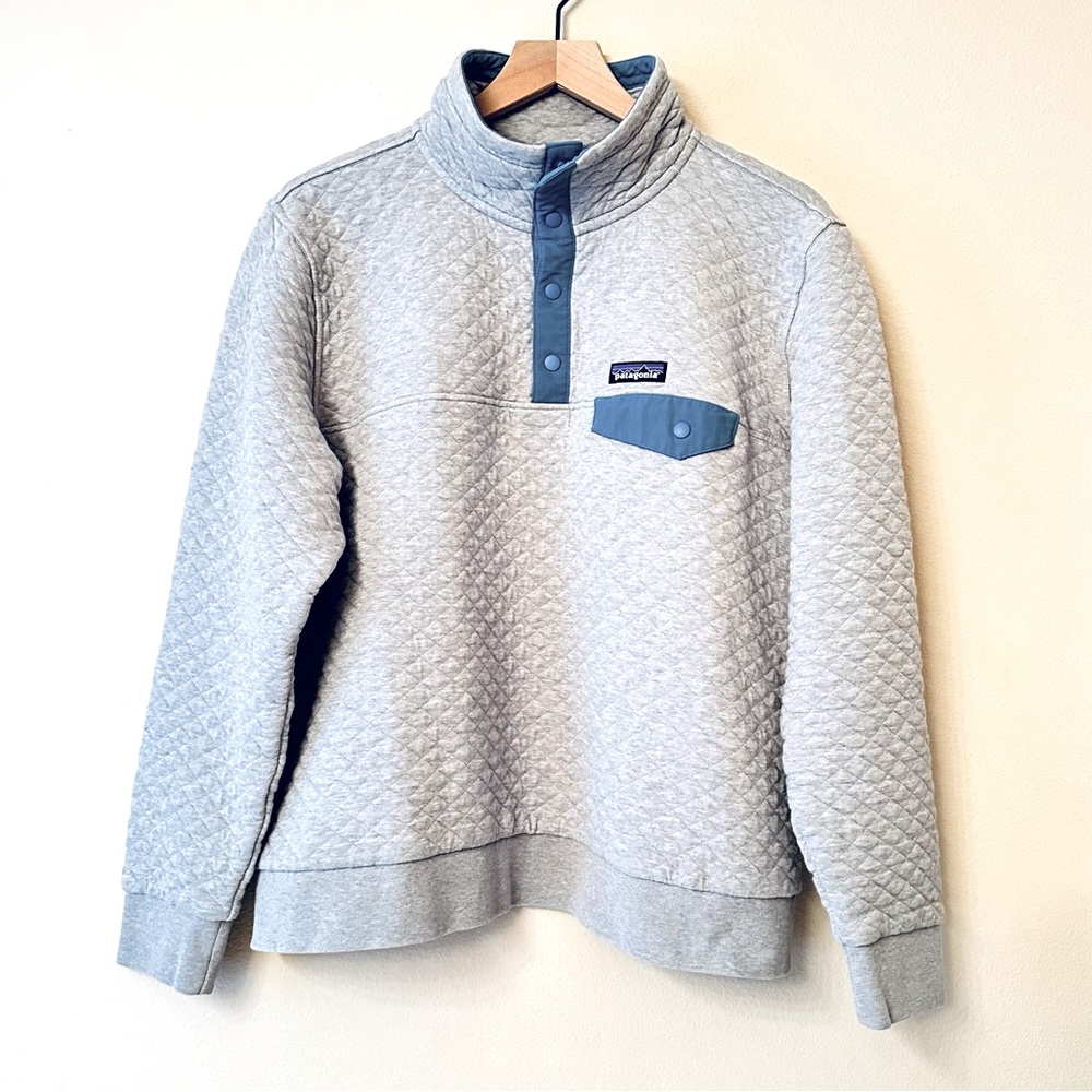 Patagonia Snap-T Quilted Fleece Pullover Gray XL